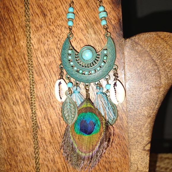 Bohemian turquoise necklace - Picture 1 of 3